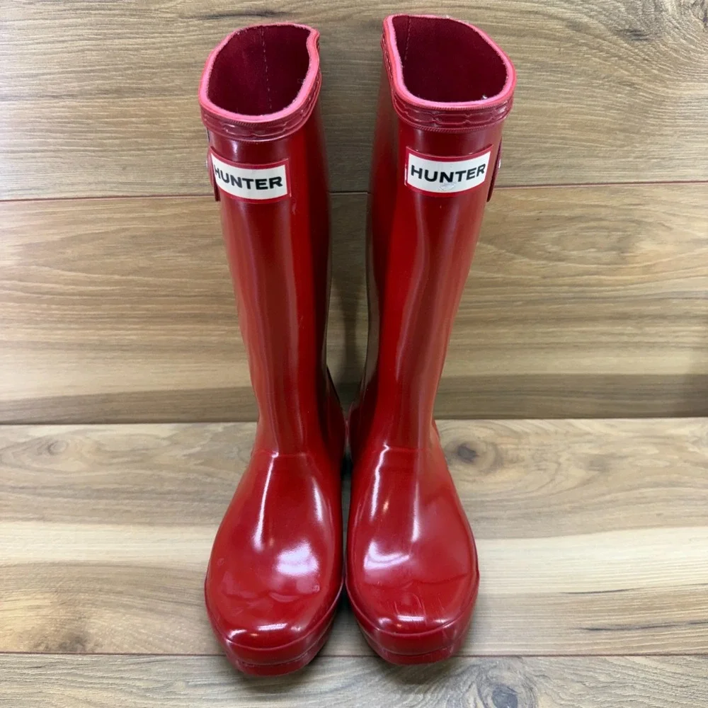 Hunter Original Gloss Tall Kids Boots Girls 2 UK 13 Wellington Waterproof Rain